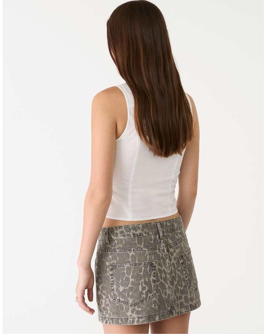 Stradivarius Skort Met Print in het Natural