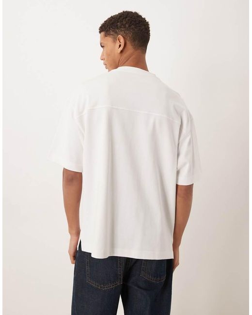 ASOS White Circular Design Collection Super Heavyweight Oversized T-shirt for men