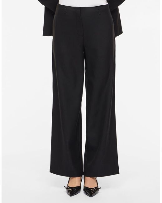 Pantaloni A Fondo Ampio Neri di Vila in Black