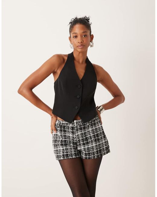 New Look Black Halter Neck Waistcoat
