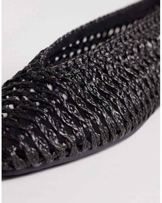 ASOS Black Lioness Weave Ballets