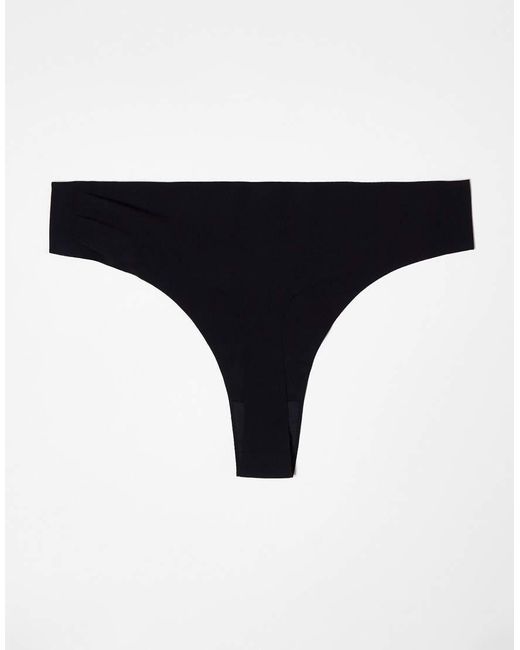 Pieces Black 3 Pack Seamless Thongs