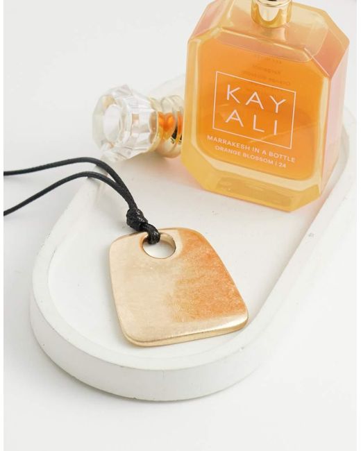 ASOS Metallic Corded Necklace With Statement Pendant