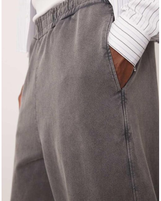 ASOS Gray Balloon Fit Washed joggers With Seam Detail for men