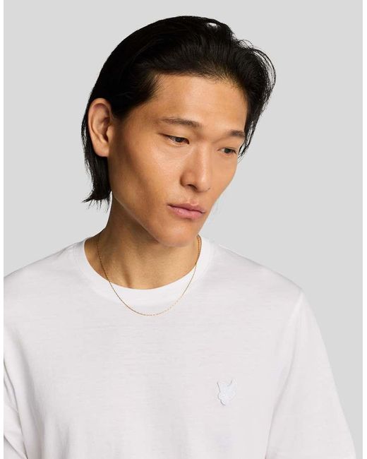 Lyle & Scott White Superfine Cotton T-Shirt for men