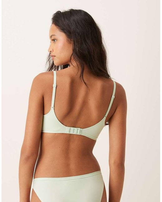Calvin Klein Green Perfectly Fit Push Up Plunge Bra