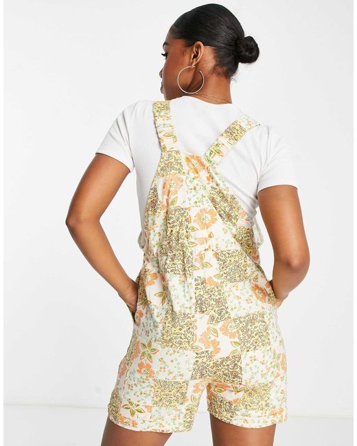 Raga White Nicolette Printed Shirt Overalls