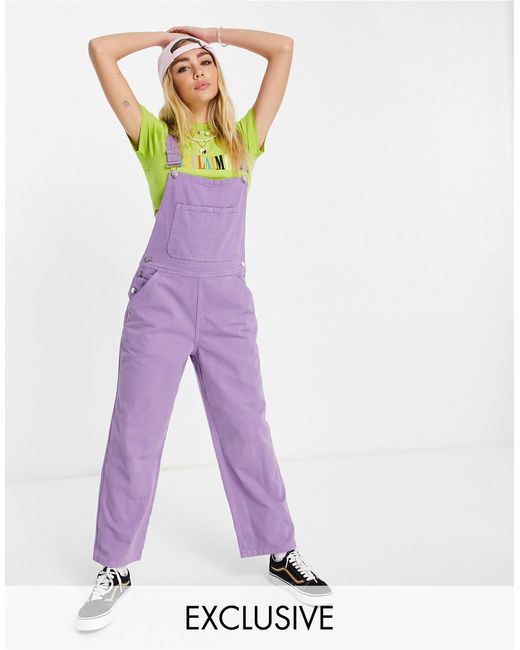 Reclaimed (vintage) Purple Inspired Relaxed Denim Dungarees