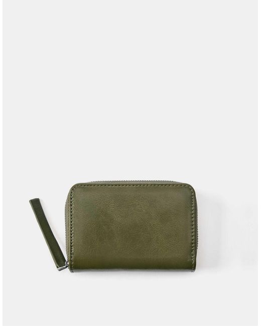 Portefeuille uni Pull&Bear en coloris Green