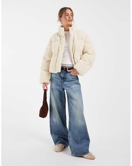 Levi's Blue Brynn Crop Puffer Jacket
