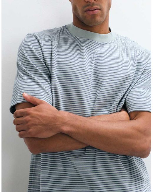 Abercrombie & Fitch Blue Premium Heavyweight T-shirt for men