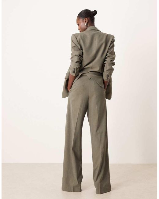 Mango Natural Napoli Pleated Front Relaxed Pants
