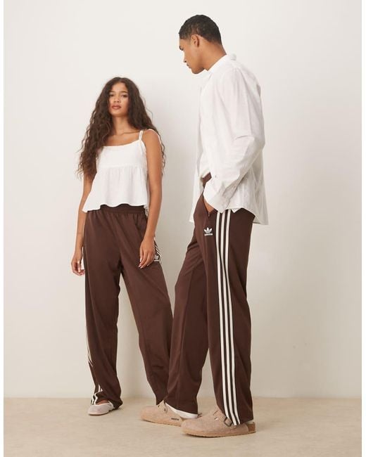 Pantalones De Chándal Marrones Firebird De -Marrón Adidas Originals de color Brown