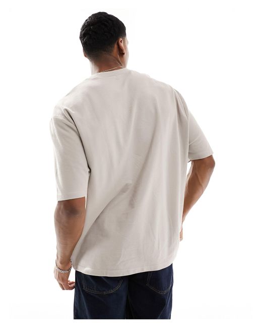 ASOS White Oversized Pique T-shirt for men