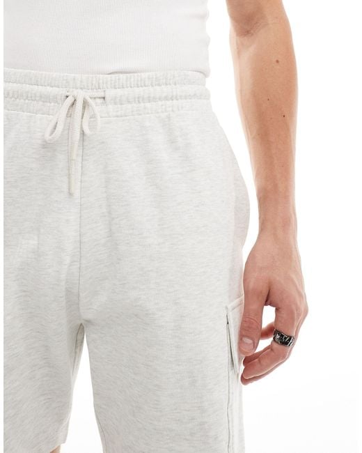 ASOS White Slim Fit Cargo Shorts for men