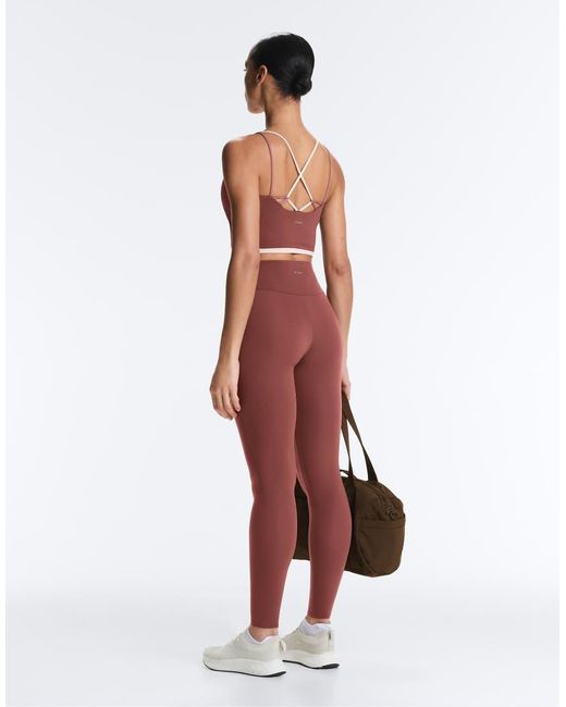 Oysho Red Comfortlux High-rise Ankle-length leggings