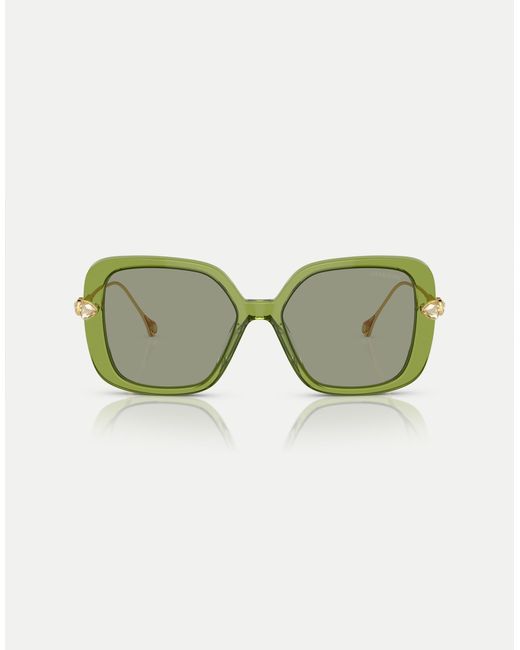 Swarovski Green – sk6011 – rechteckige sonnenbrille