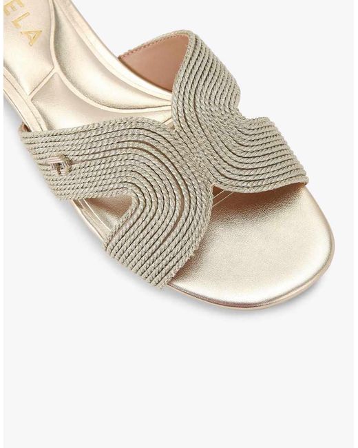 Carvela Kurt Geiger White Gala Mule Flat Sandals