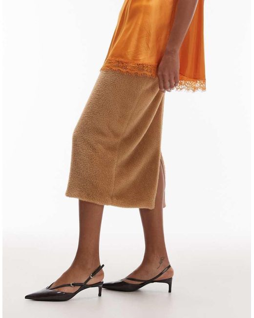 ASOS Kokerrok Van Imitatiebont in het White