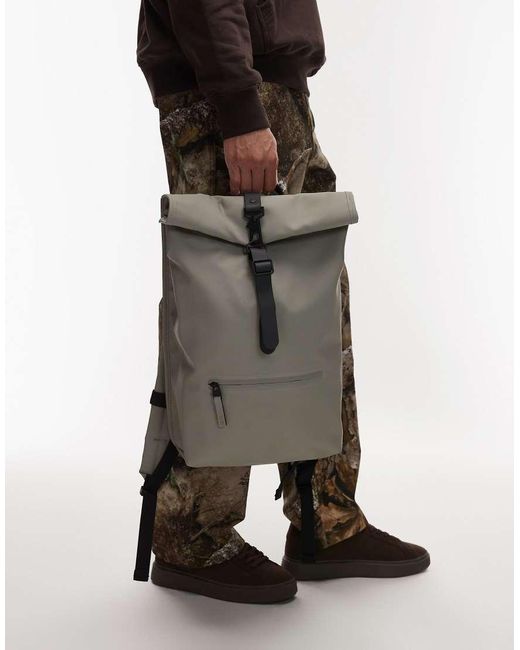 Mochila Verde Salvia Con Parte Superior Enrollable De Rains de hombre de color Gray