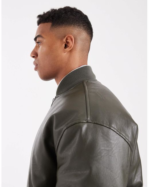 ASOS – oversized-bomberjacke in Gray für Herren