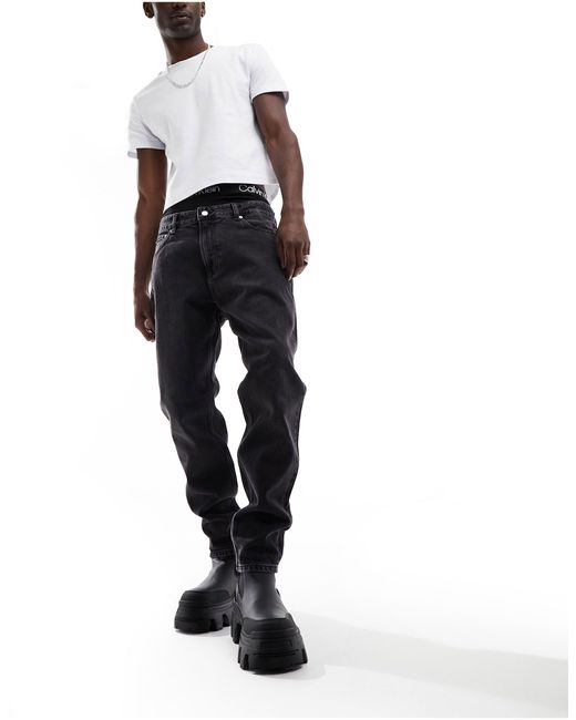 Vaqueros dad negros Calvin Klein de hombre de color Black