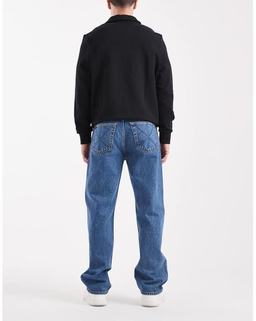 Calvin Klein Blue 90s Straight Jeans for men
