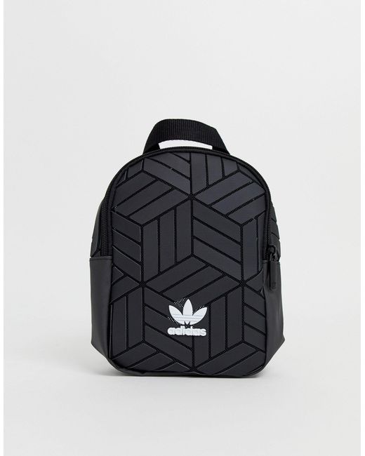 Petit sac à dos avec détails géométriques en 3D Adidas Originals en coloris Black