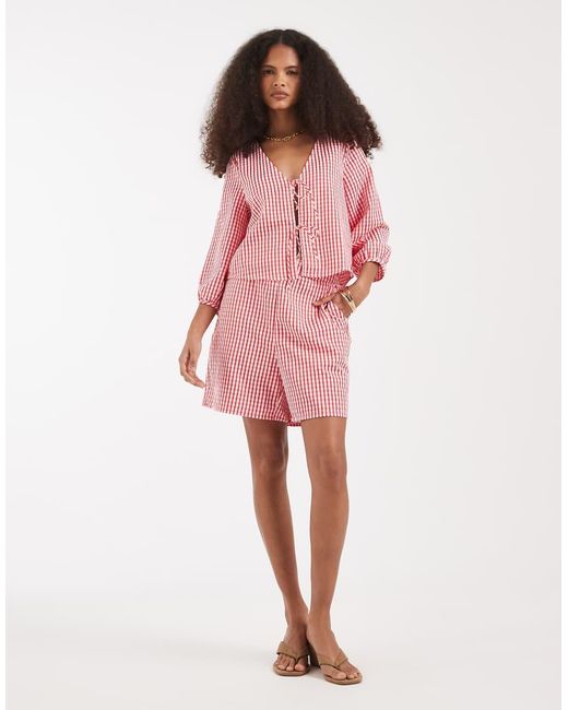 Vero Moda Pink High Waist Shorts Co-ord