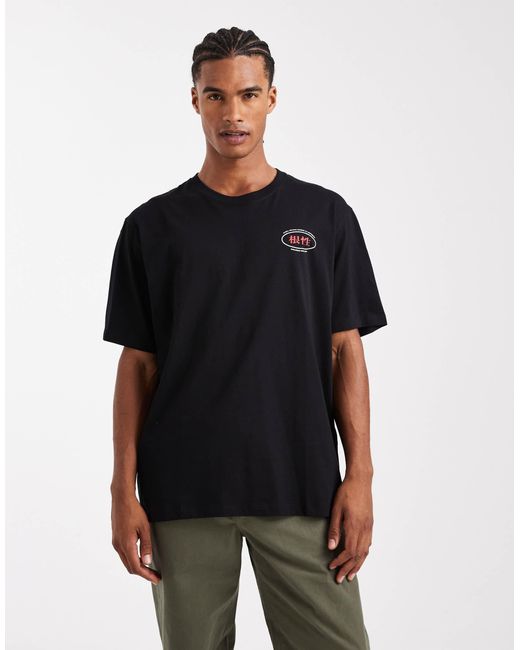 Jack & Jones – oversize-t-shirt in Black für Herren