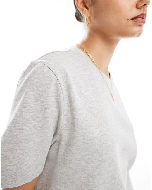 SELECTED White Femme – meliertes oversize-t-shirt