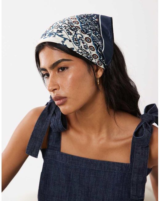 Mango Blue Neck Scarf