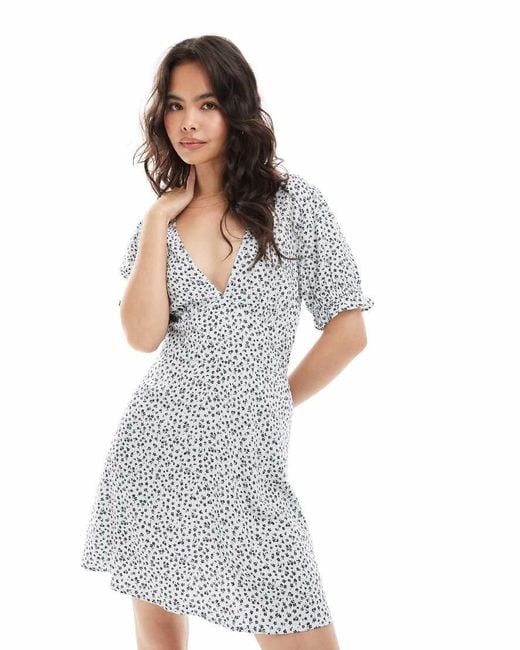 Miss Selfridge Blue Mini Spun Tea Dress
