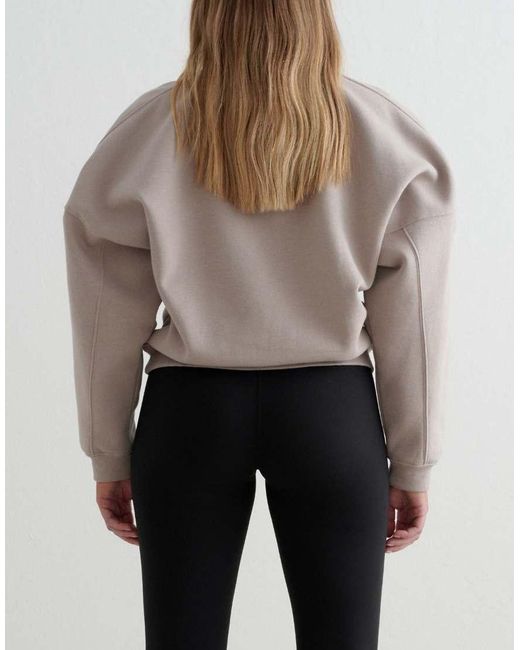 Aim'n Gray Dark Clay Varsity Sweat Half Zip