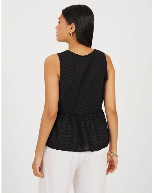 Brave Soul Black Shirred Tie Front Vest