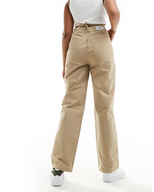 Sixth June Natural Tie Waist Detail Trousers