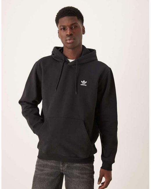 Adidas Originals Black Essential Loose Fit Hoodie for men