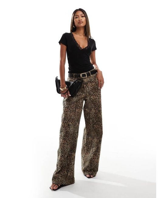 Fashionkilla Black Exclusive Double Layered Slinky Plunge Lace Trim T-Shirt