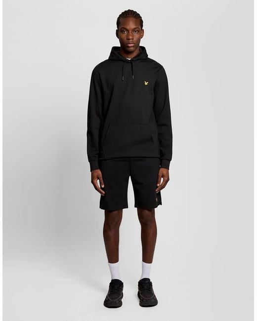Lyle & Scott Black Mid Layers Fly Fleece Shorts for men