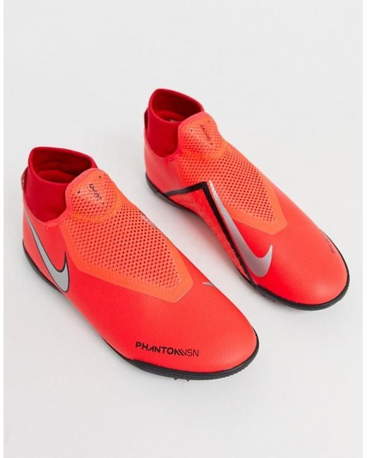 Nike Phantom Vision Astro Turf Boots in Red for Men | Lyst UK