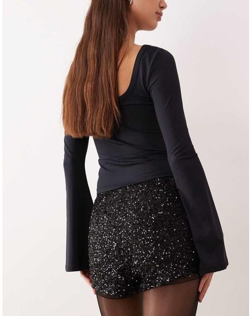 Never Fully Dressed Natural Sequin Hotpant