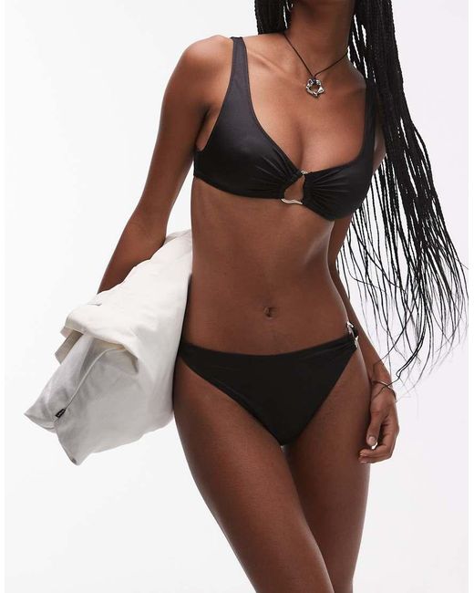 & Other Stories Brown Triangle Bikini Bottoms