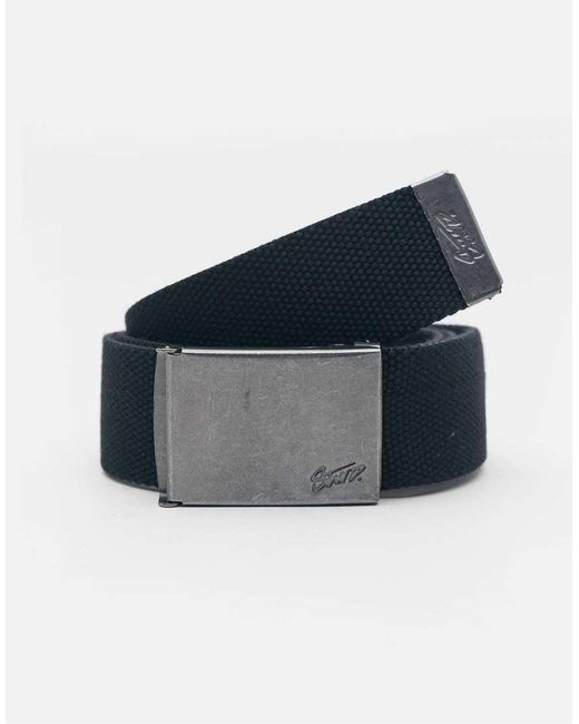 Pull&Bear Blue Fabric Belt With Stwd Buckle for men