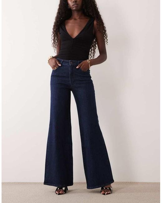 GOOD AMERICAN Blue Good Waist Palazzo Jeans