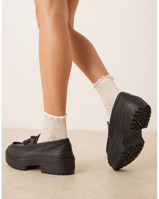 Chuck taylor all star - mocassins à semelle plateforme Converse en coloris Black