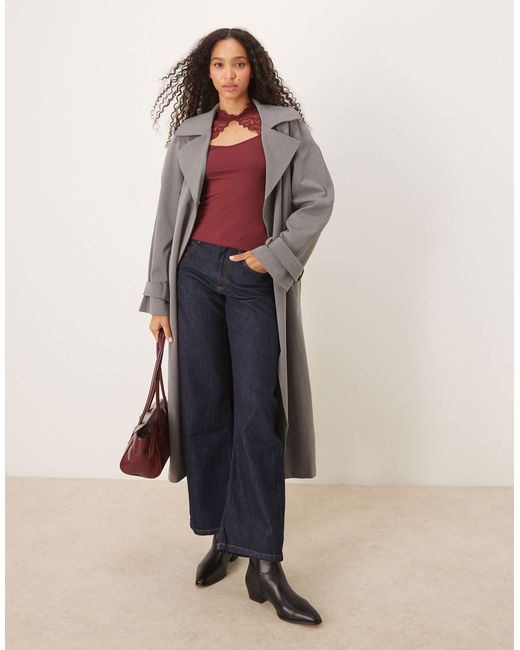 Y.A.S Red Lace Detail Long Sleeve Top