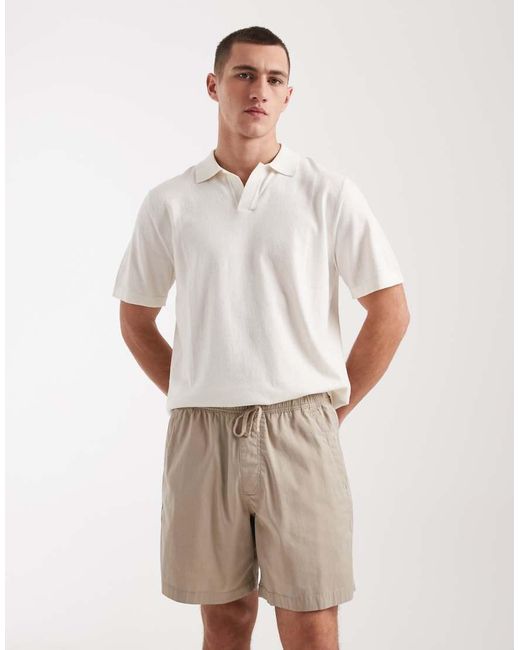 Hollister Natural Twill Pull On Shorts for men