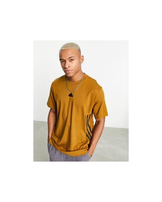 adidas Originals Adidas Sportswear Future Icons 3 Stripes T-shirt in Brown  for Men | Lyst