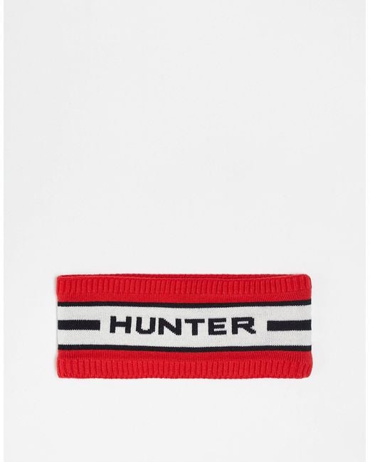 Hunter Red – après ski – strick-stirnband