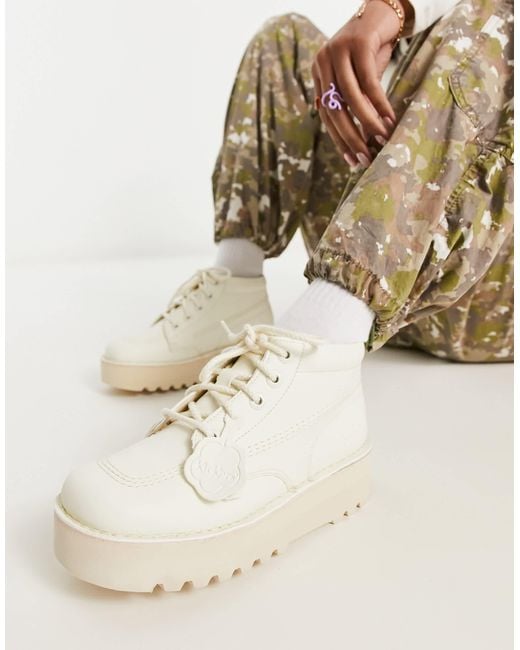 Kickers Natural Vegan Kick Hi Stack Boots